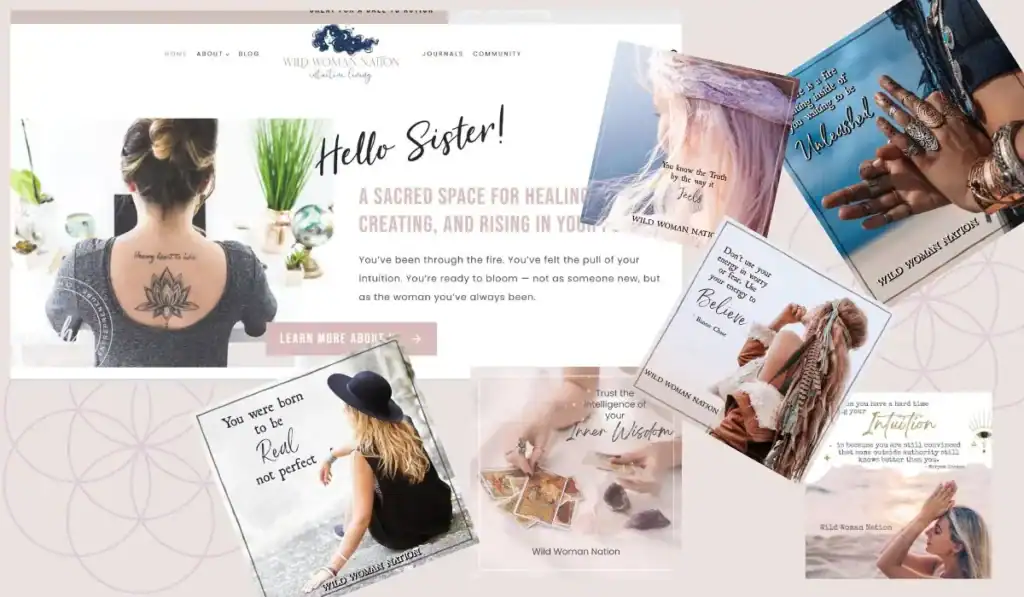 BOHO Brand consistency collage