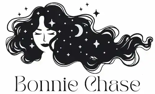 Bonnie Chase logo graphic of woman with flowing hair